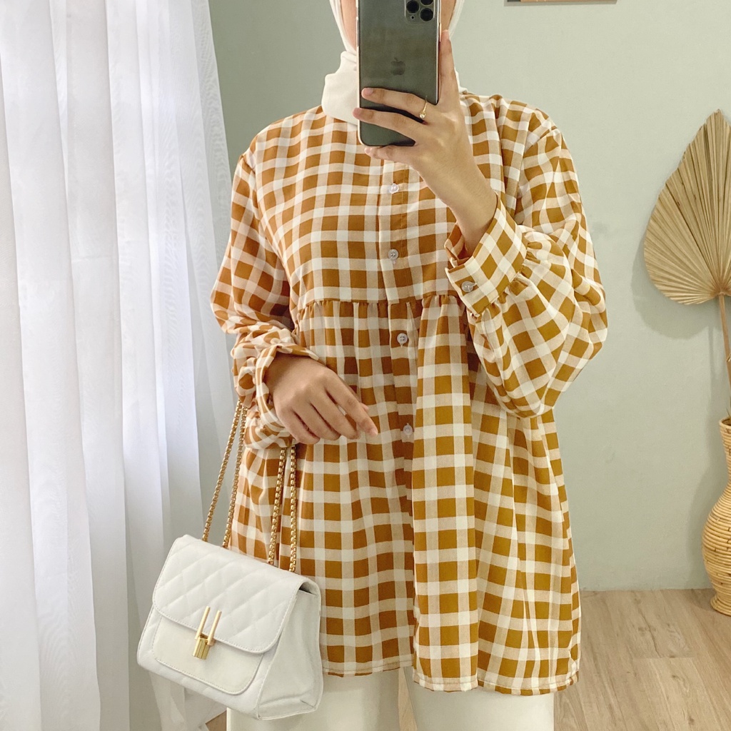 KEMEJA BLOUSE OVERSIZE  RAIN PREMIUM SHIRT BTS B499