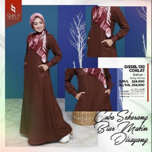 Gamis Seply Gissel 130 Coklat