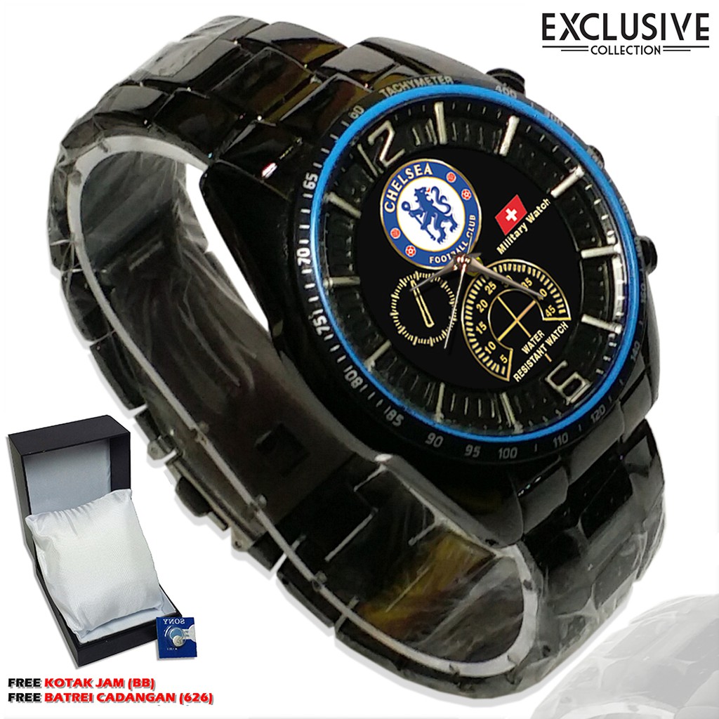 (Istimewa ) Jam CHELSEA Rantai Sport