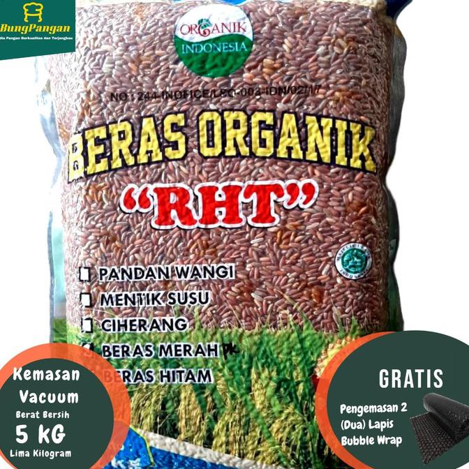 

Big Sale 5Kg Beras Merah Organik Premium RHT Bersertifikat (utk Diet, Diabet ) - Pecah Kulit Cuci