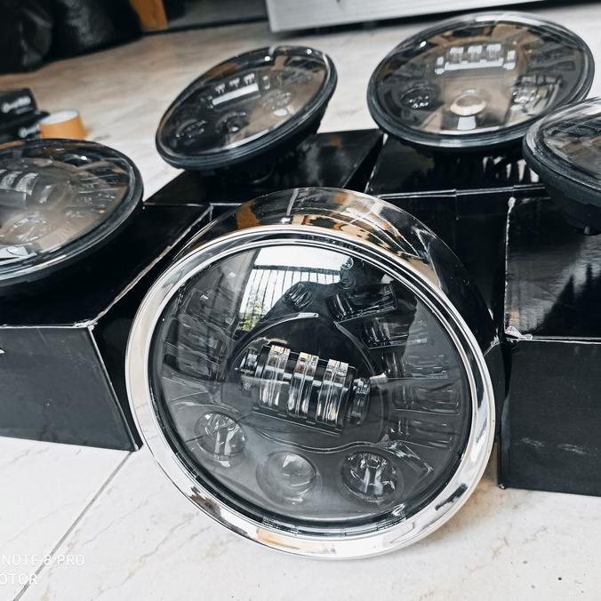 Lampu daymaker 7 inch 19 led dengan batok