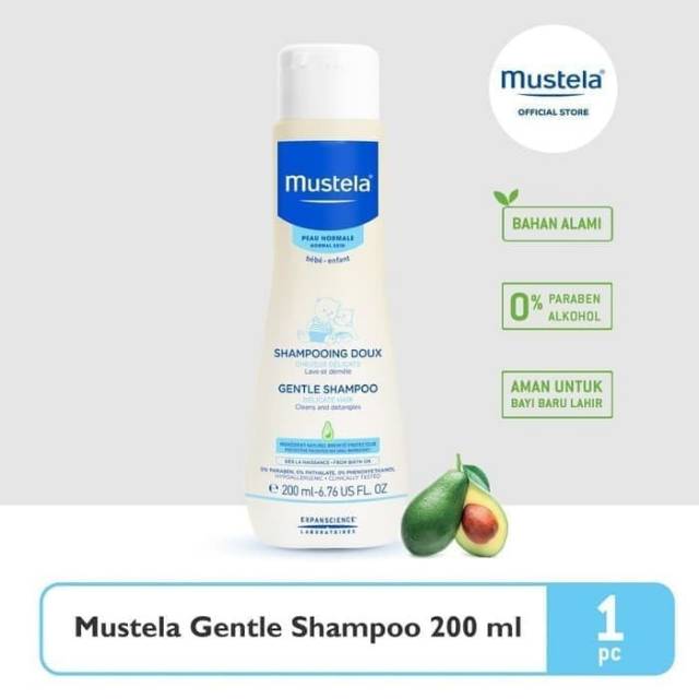 MUSTELA Bebe Gentle Shampoo 200ml Sampo Bayi Baby Shampo Mustella