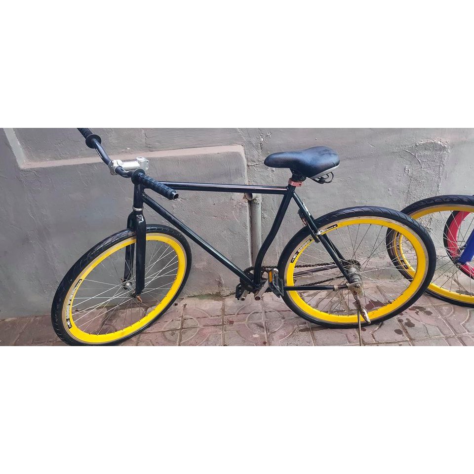 Frame fixie sport, Frame + fork sepeda fixie costum model lurus model bengkok