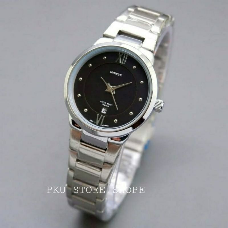 Jam Wanita Rantai Dm 2mm Mirete Original Water Resistance / Fitur Tanggal Aktif / JAM Tangan Cewek Anti Air / bulat Kasual Mewah Elegan Import / JAM Tangan Fashion Wanita/Cewek Original