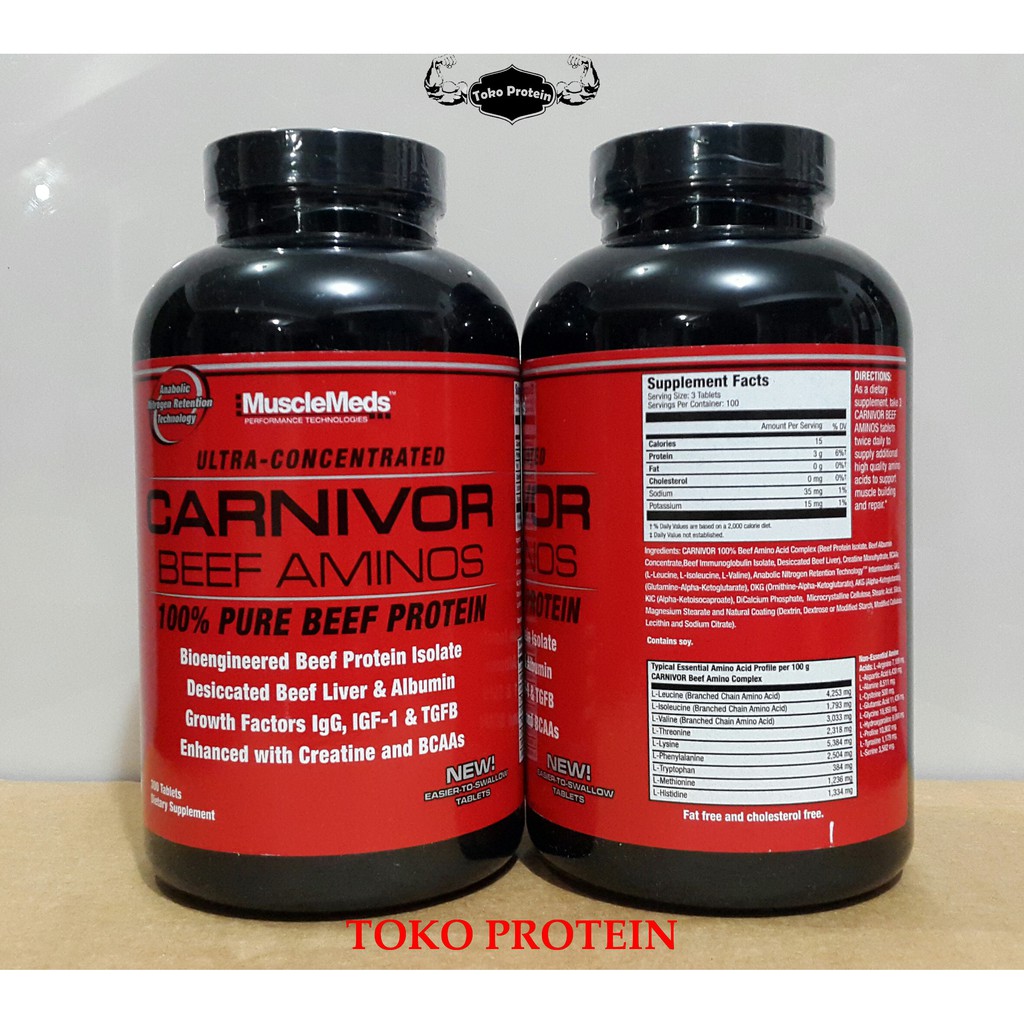 Carnivor BEEF Amino 300 Tablet Tabs Tab Musclemeds