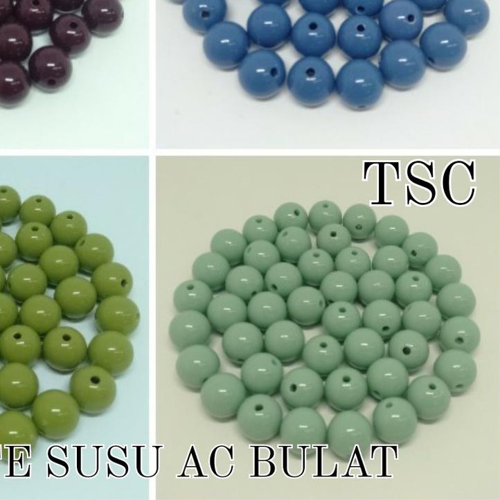 ➨ MANIK SUSU / MOTE SUSU GLOSSY / MOTE SUSU AC BULAT 10MM ♛