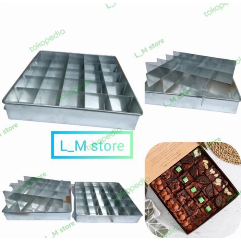 LOYANG BROWNIES SEKAT ANTI LENGKET UKURAN 22X22X4 / 24X24X4 LUBANG 25