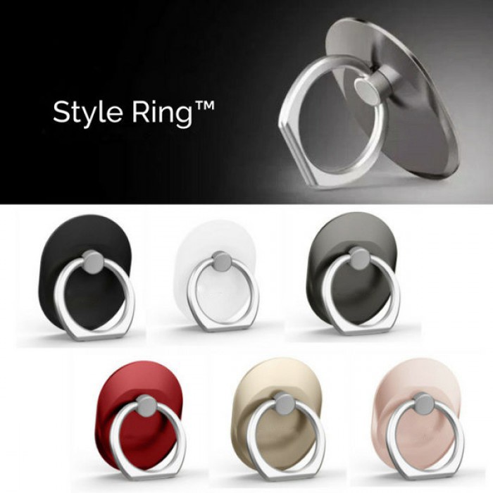 Spotlite!! Bulat Ring Stand Holder HP ! Ringsten Bulat Sandaran Dudukan Handphone ! Fiber Peyangga Ringstand ! iring i Tidak Mudah Kendor/Meleot/Goyang Goyang/Los RING KUAT Bagus Murah Aman/Luxury Universal Mobile Phone Holder Phone Ring Holder Cell 3M