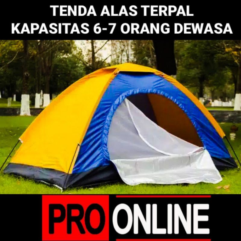 Tenda camping 4-5 person - tenda 6-7 orang kemping outdoor - tenda army - tenda alas terpal kamuflase