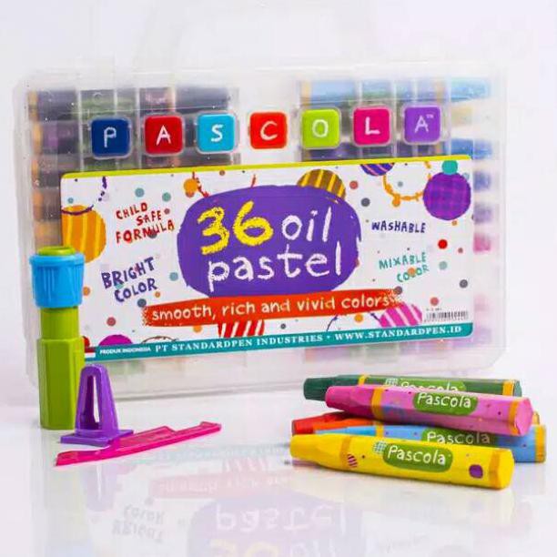 

Stok Baru! Crayon Oil Pastel Pascola Washable 36 Warna Murah