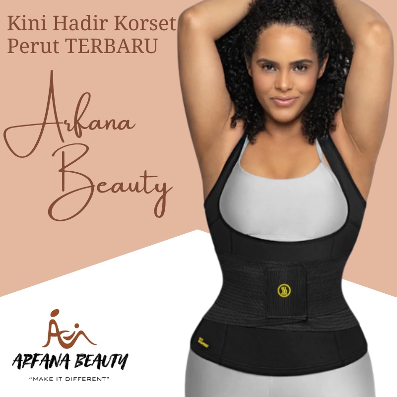 Corset Pelangsing Korset Bakar Lemak Perut Cami Hot Shaper+Waist Trainer Pengurus Perut Buncit