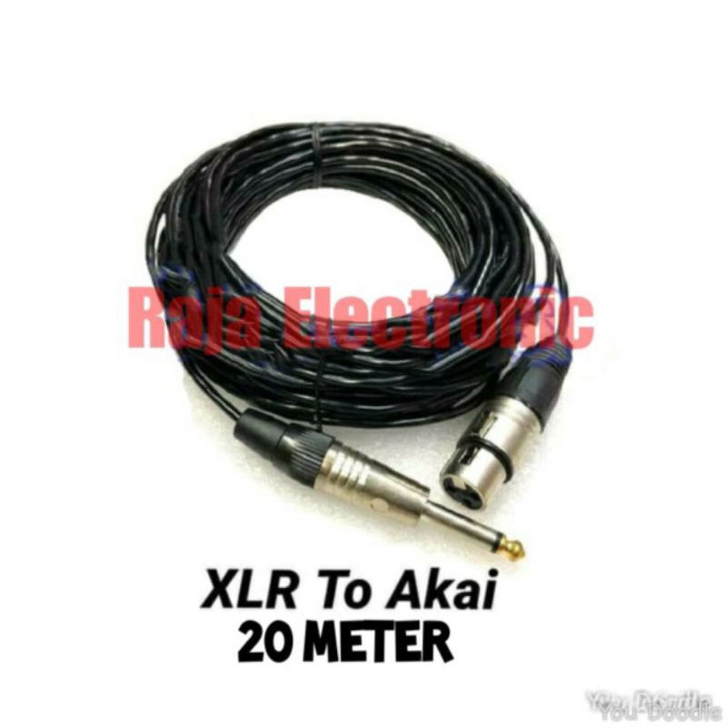 Kabel Mic Canare XLR To Akai - 20 Meter Ukuran Kecil Kabel