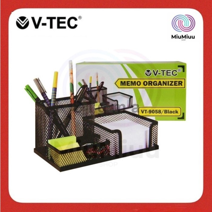 

Hemat Desk Memo Organizer Vtec Tempat Pulpen Meja Vt-9058 Hemat