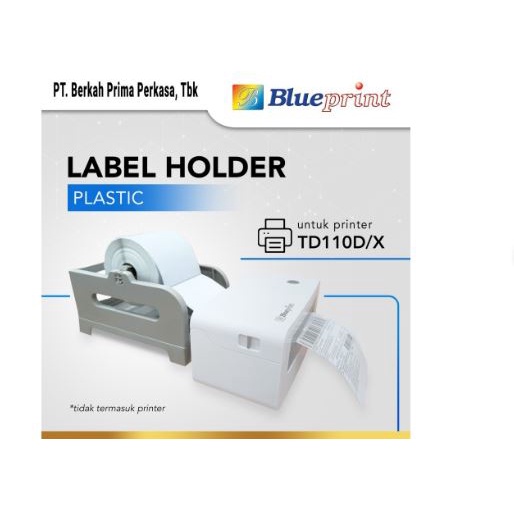 Holder printer resi label barcode sticker roll external blueprint plastic plastik 2in1