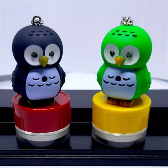 

Stempel nama karakter chubby owl sound and light custom stamp bisa nyala dan bersuara