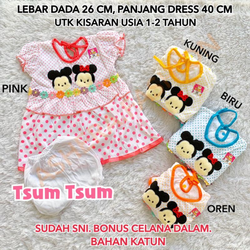 DRESS YLIN Y-LIN ANAK PEREMPUAN CEWEK BATITA 1 2 TAHUN ROK LUCU KATUN SNI MURAH BAGUS ADEM LEMBUT