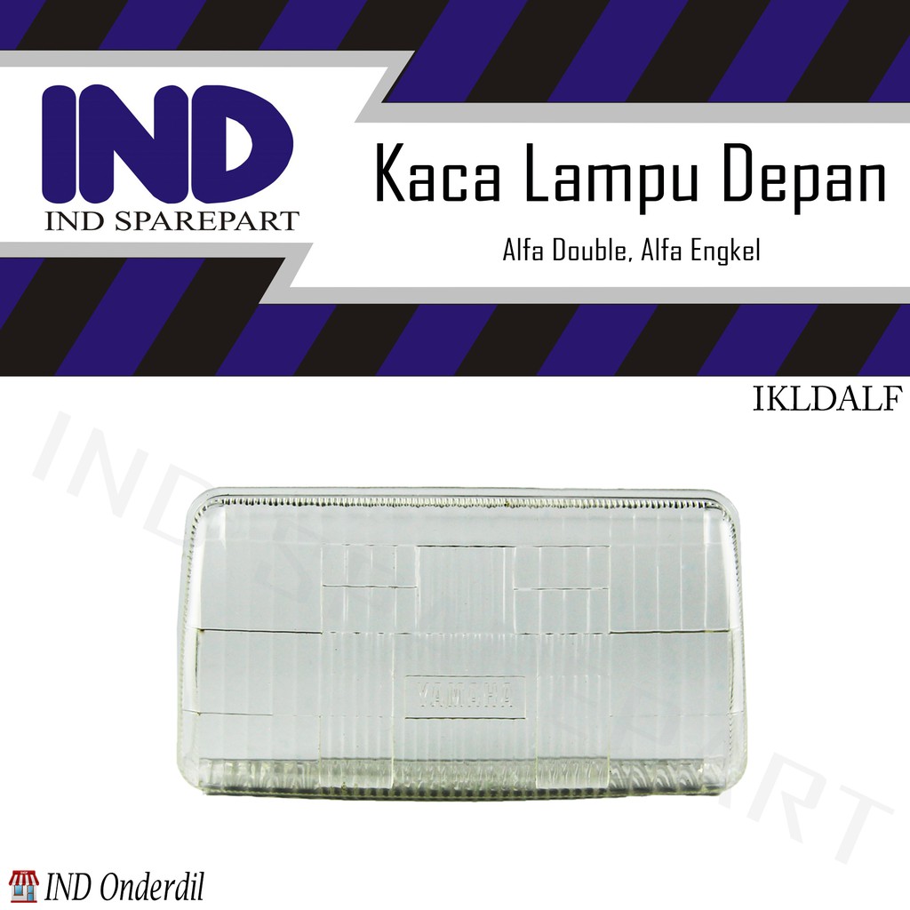 Mika Kaca Reflektor Lampu Depan/Head Lamp Yamaha Alfa Double/Dobel Starter/Stater/Alfa Engkol