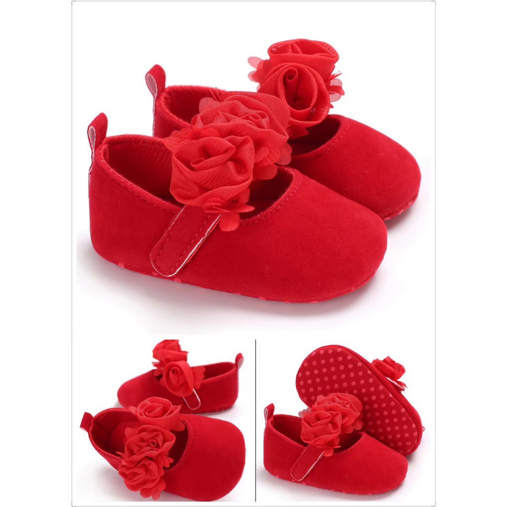 LittleAaron C373 3BUNGA Sepatu prewalker bayi dan anak perempuan newborn 3-18 bulan Sport Termurah Sendal Bayi Anak Cewek Cowok