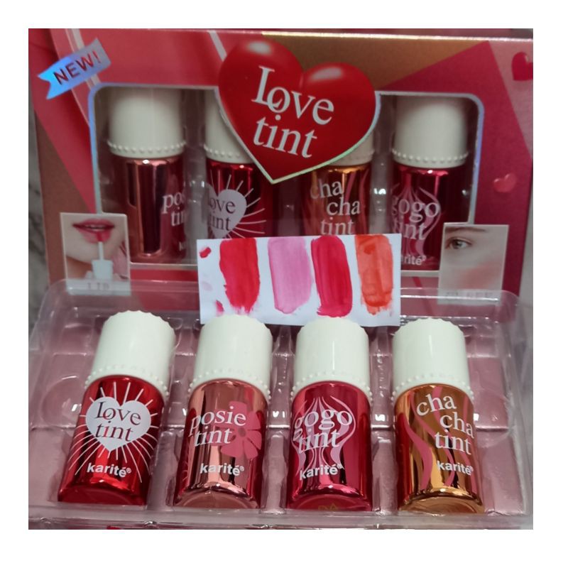 LIP TINT KARITE LIQUID LOVE TINT 1PAK ISI 4PCS NO.68097-47