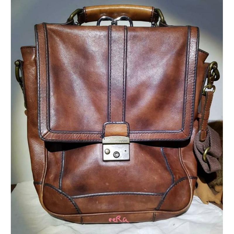 vintage messenger bag brown