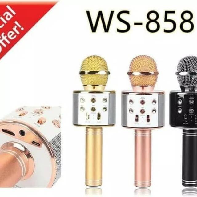 Microphone Wster WS-858 Wireless Bluetooth Portable