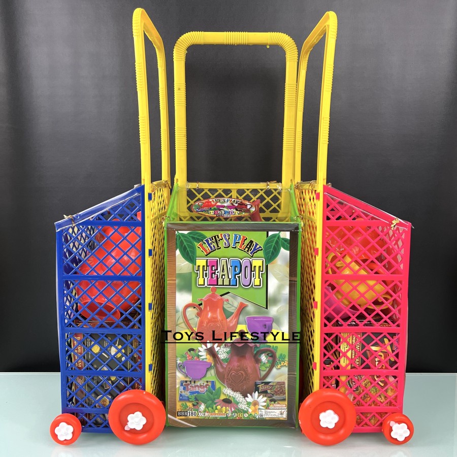 Mainan Troli Anak Keranjang Trolly Shopping Basket Trolley (Murah)