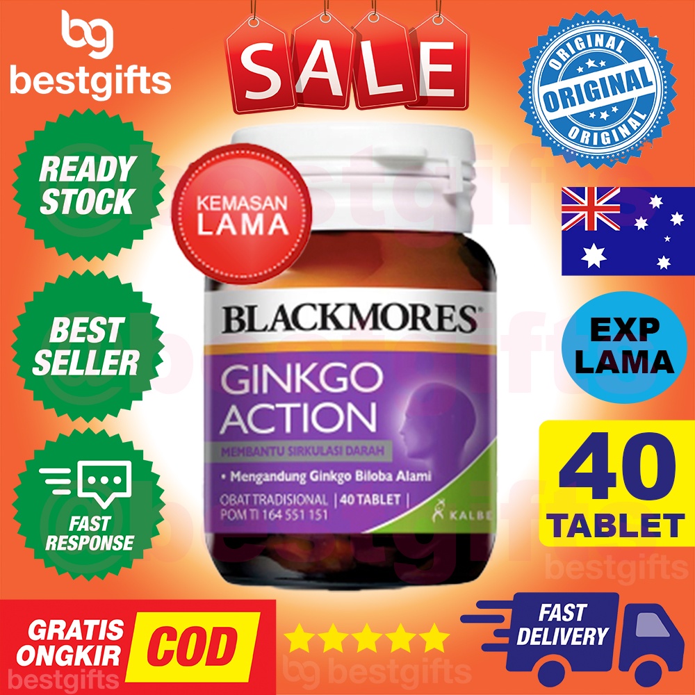 BLACKMORES GINKGO RECALL ACTION GINKO GINGO GINGKO FORTE KALBE VITAMIN BILOBA ANTI PIKUN BPOM - 30 TABLET