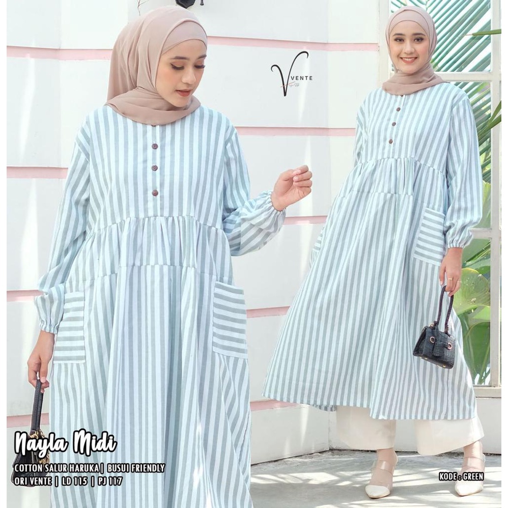 NAYLA MIDI DRESS / LONG TUNIK / DRESS SALUR