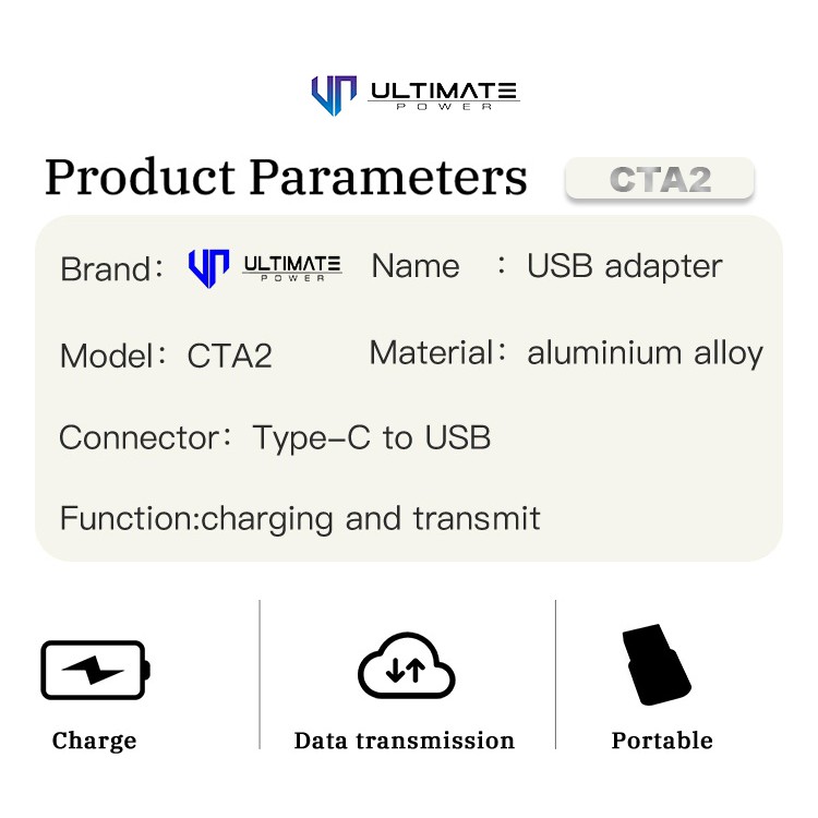 Connector Adapter Type-C Ultimate Power  to USB CTA2