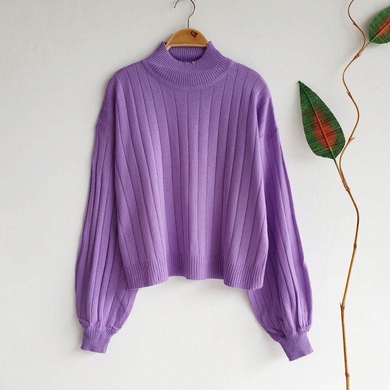 DISCON !!! JOVANCA RAJUT OVERSIZE / TURTLENECK KNITWEAR ARSYILLA PUFFY / RAJUT ATSAN WANITA (JLURBSA