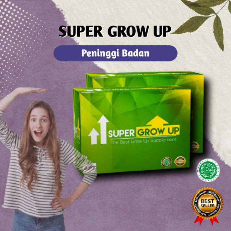 

Super Grow Up Peninggi Badan Kalsium Susu Peninggi Alami Terbaik Terlaris Herbal