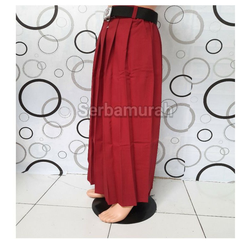 rok rempel panjang merah sekolah SD rok panjang sekolah sd ukuran bigsize