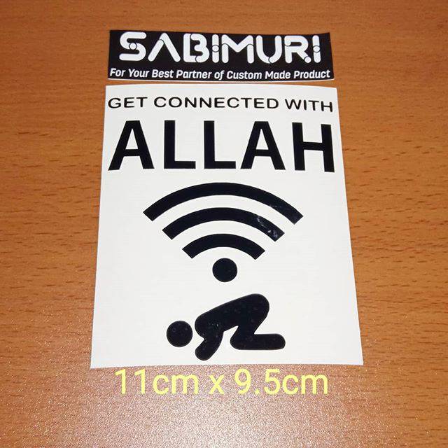 

Cutting Sticker Stiker Muslim Get Connected With Allah