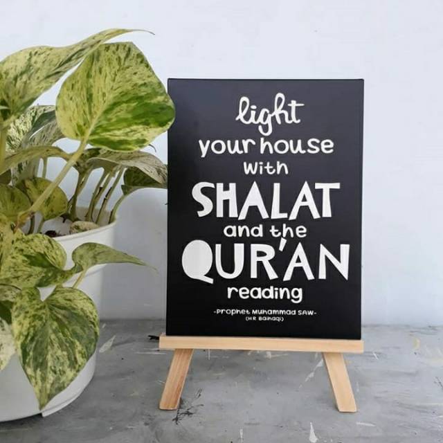 Hiasan meja shabby chic minimalis, hiasan rak dinding islami