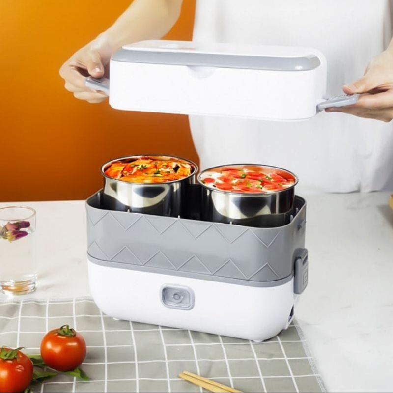 Idealife IL-110A Elektrik Kotak Makan Bekal Listrik Penghangat Makanan Lunch Box Electric Hangatkan Nasi Sayur Sup Bubur stainless garansi resmi