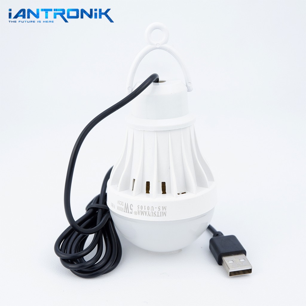 Bohlam USB 5 Watt LED Lampu Emergency Lamp / Kabel 1.5 Meter Mitsuyama