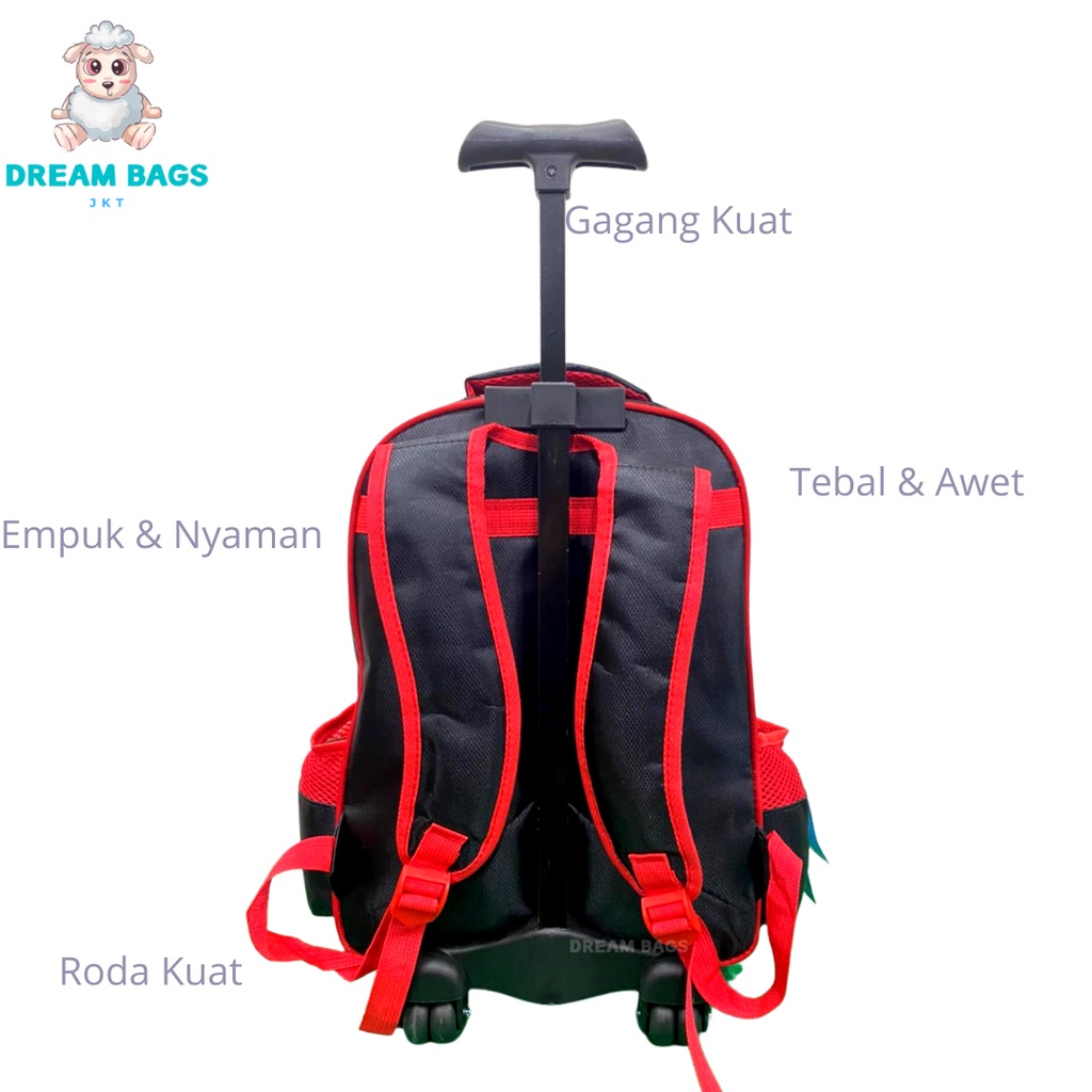 Ransel Troli Anak SD Karakter - Tas Troli Anak Laki Laki Karakter - Tas Troli Anak Laki Laki - Tas Koper Anak