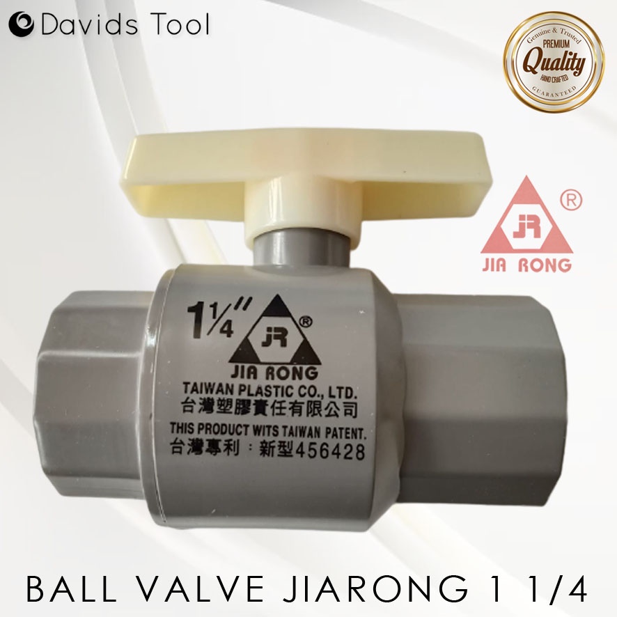 Stop Kran Ball Valve Pvc Jiarong 1 1/4 Inch