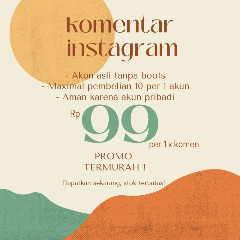 JASA KOMENTAR AKUN INSTAGRAM REAL INDO