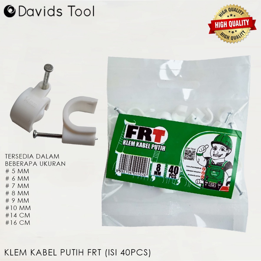 Klem Kabel Listrik Pengikat Cable Clip Frt