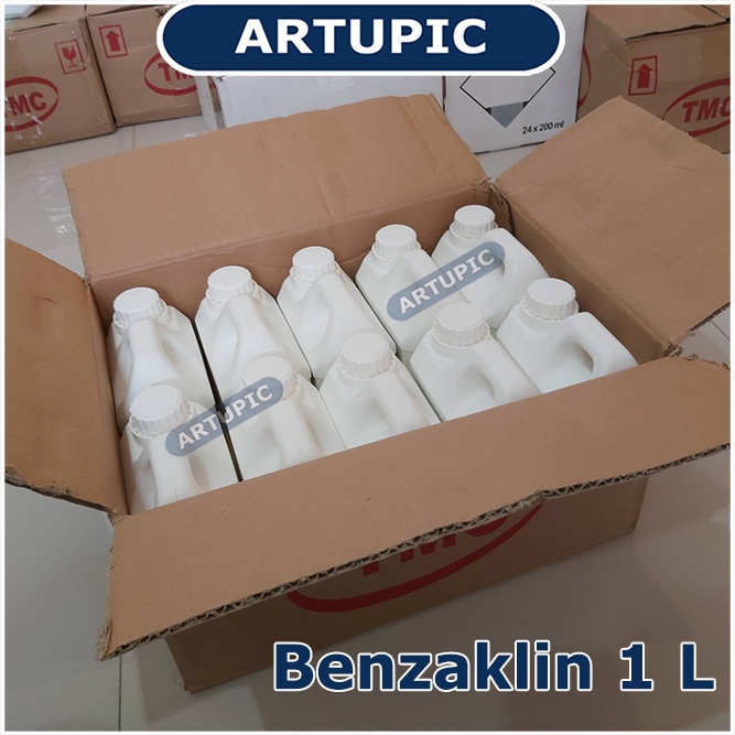 Benzaklin 1 Liter Desinfektan Antiseptik Sanitasi Desinfeksi Disinfektan Anti Virus Kuman Patogen Spektrum Luas