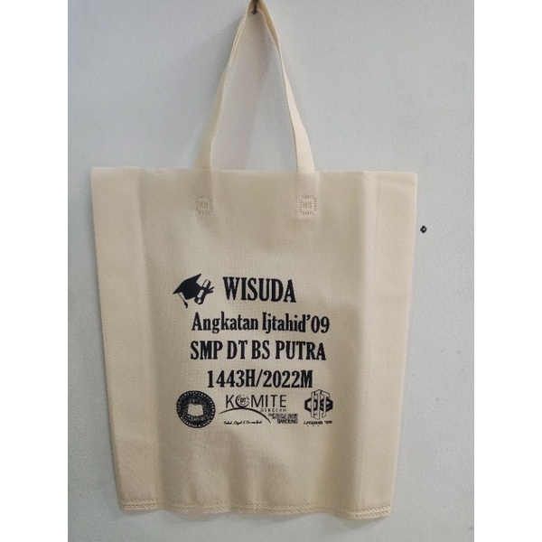 38×45×10  Spunbond Sablon Custom / Goodiebag Souvernir / Tas Sembako, Laundry Tas belanja dll