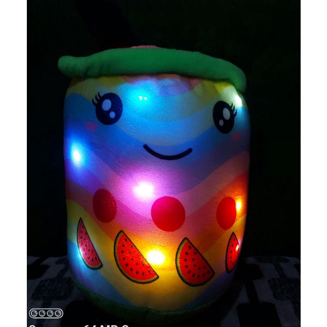 boneka boba led rainbow SNI diameter 20 cm