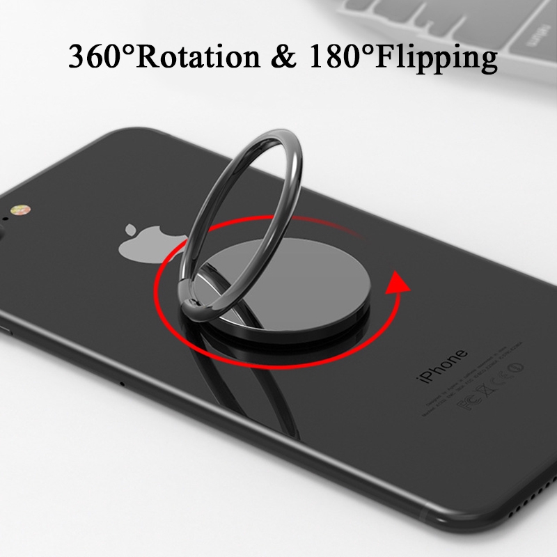 Universal Ultra-thin Finger Ring Mobile Phone Holder / Luxury Metal 360 Rotation Desk Tablet Cell Phone Stand / Cell Phone Magnetic Car Bracket Socket Support Accessories