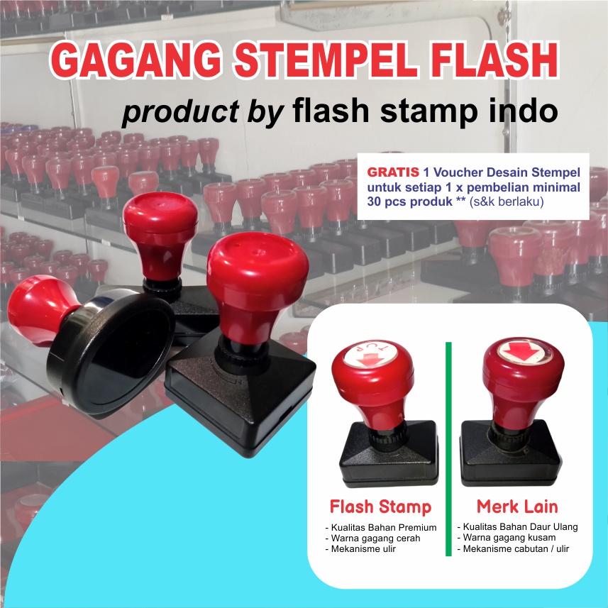 

Gagang Stempel Flash / Warna Premium 100% Gagang Merah Cerah