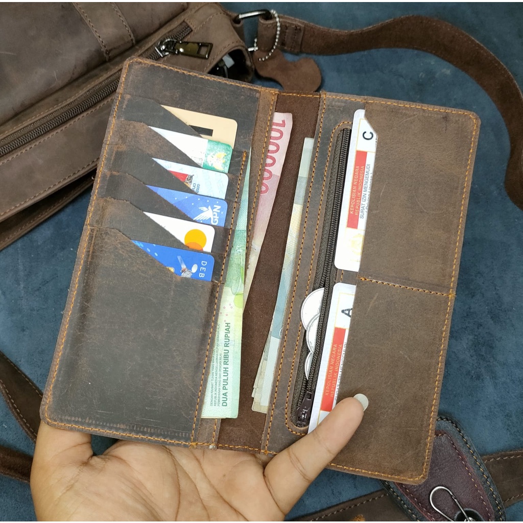 Dompet Panjang Wr 100% kulit sapi asli classic