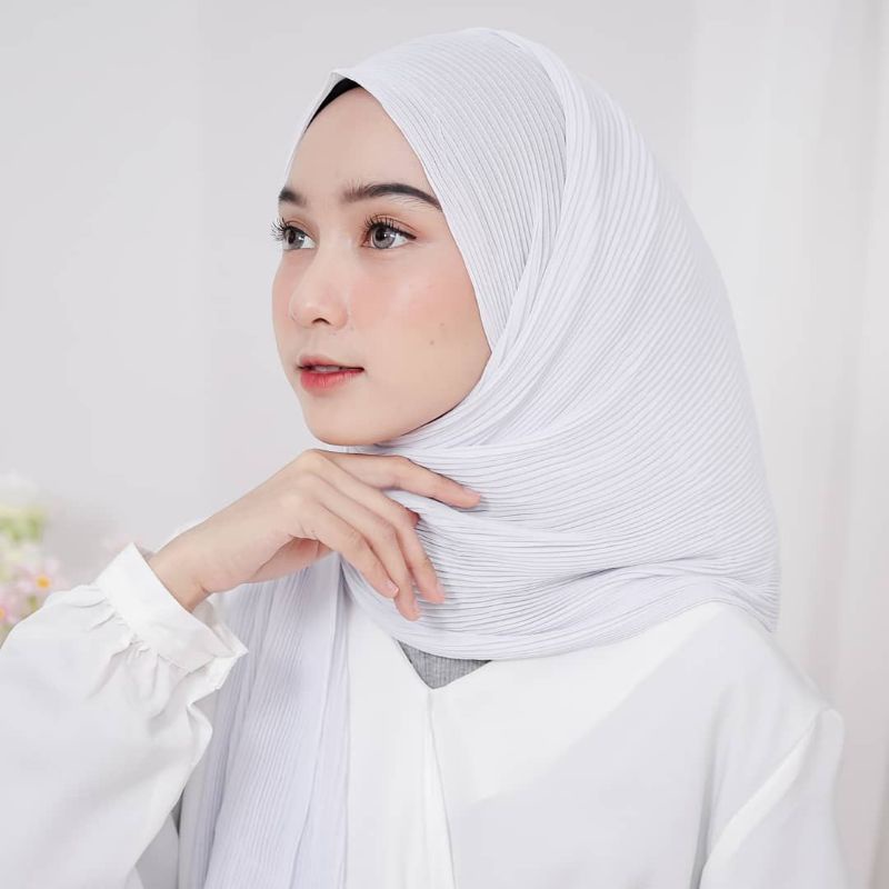 PASHMINA PLISKET JILBAB PERSEGI PANJANG JILBAB FULL PLISKET MUSLIM KEKINIAN BERKUALITAS ANTI GERAH A