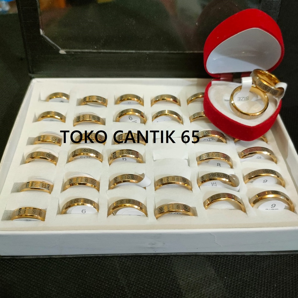 ( ACC TOKO CANTIK 65 ) TERBARU CINCIN IKATAN CINTA CINCIN NIKAH/CINCIN COUPLE/CINCIN KAWIN TITANIUM ADA 3 WARNA GOLD,SILVER,HITAM BISA CEWE/COWO TEBAL DIJAMIN AWET (BISA COD/BAYAR DITEMPAT )