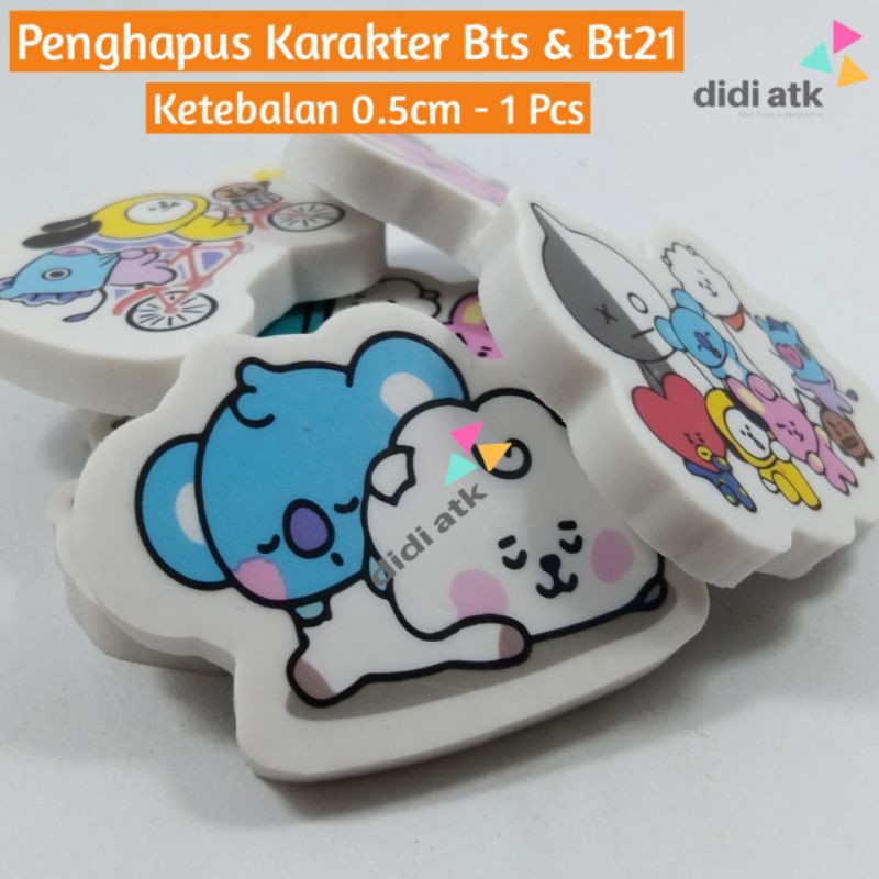 

Penghapus Karakter BT21 BTS / Hapusan Motif/ Eraser Lucu / Stip Unik