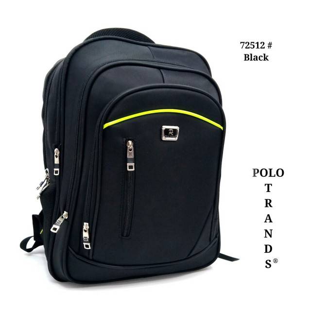 Polo Trands 72512 [ORIGINAL BRANDED] Tas Ransel Laptop FREE Rain Cover Pria/Wanita